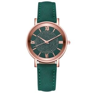 *CARLOTTA* Green x Gold Fashion Quartz Watch